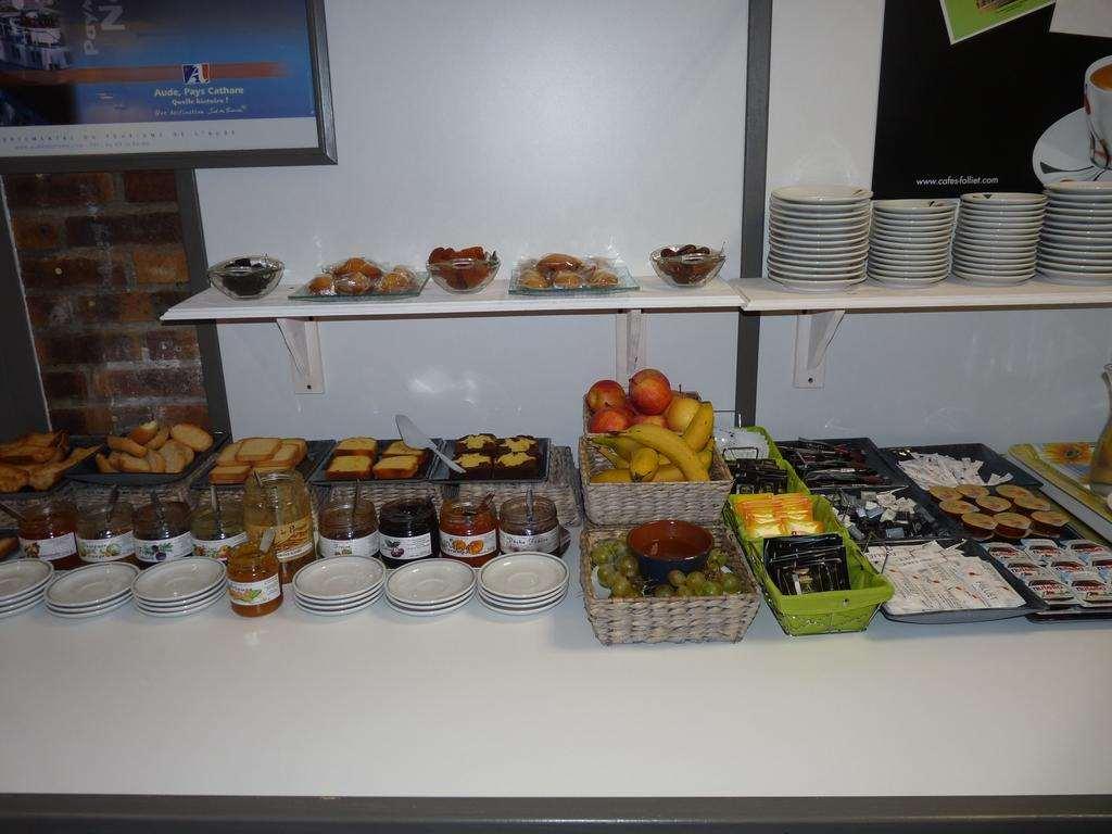 Brit Hotel Bosquet Carcassonne Cite מסעדה תמונה